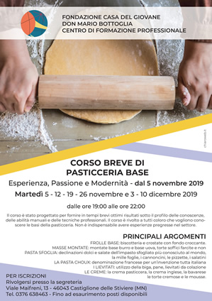 corso serale pasticceria base