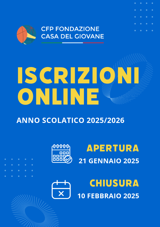 Iscrizioni online aperte per il Centro di Formazione Professionale Casa del Giovane
