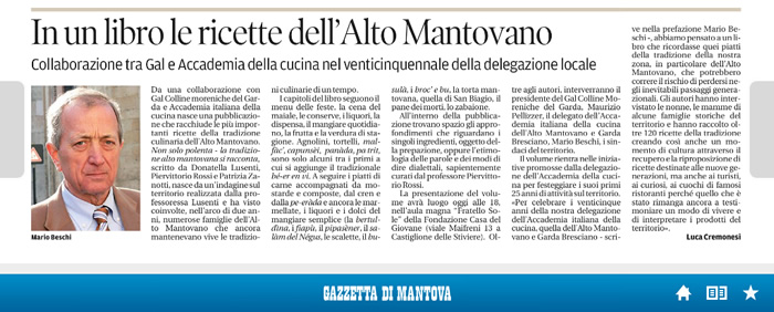 in un libro le ricette dell'alto mantovano